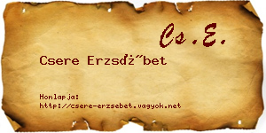 Csere Erzsébet névjegykártya