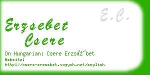 erzsebet csere business card